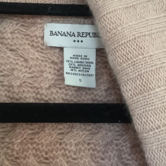 Banana republic wool/angora chunky beige sweater - Picture 3 of 3